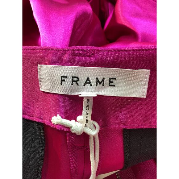 Frame 'Relaxed' Pink Satin Straight Cargo Pant Size 4 - NWT - Picture 4 of 5